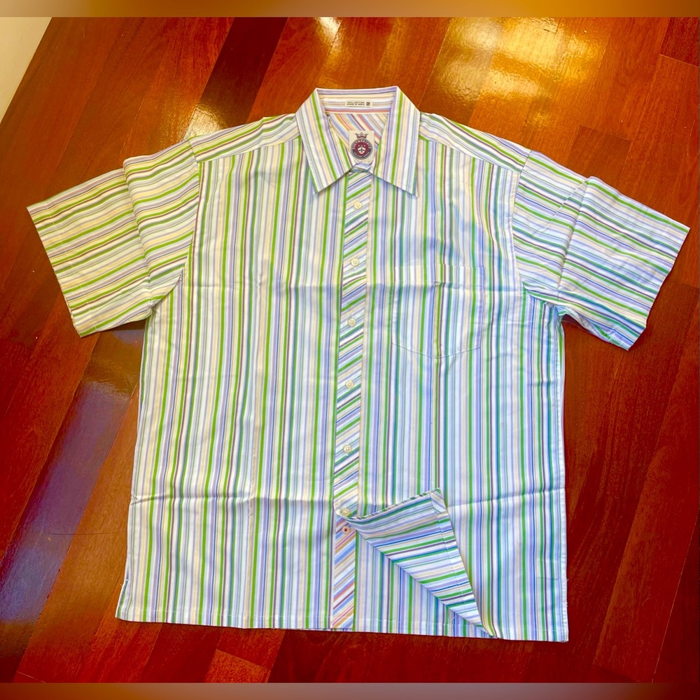 NWOT New Southbridge Men Dress Casual Short Sleeve Shirt Button Down Cotton XL